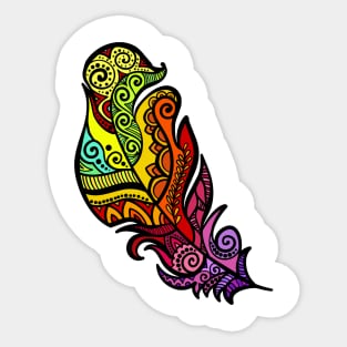 Zentangle feather Sticker